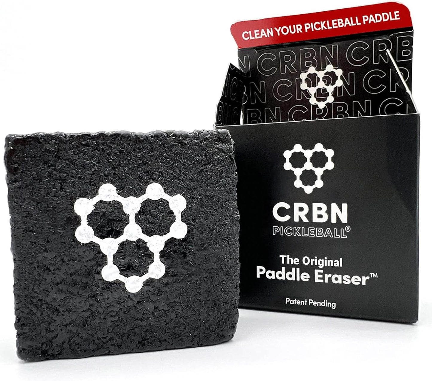 Paddle Eraser, Best Carbon Fiber Pickle Ball Racket Cleaner, Fast & Easy Rubber Bar to Remove Ball Residue, Dirt, & Minor Scrapes/Scratches