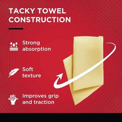 Sports Tacky Towel, Non-Toxic, Grip Traction Enhancer, Ideal for Tennis, Golf, Baseball, Basketball, Football, Softball, Pickleball, USTA Approved for Tournament Play, 8"X5"