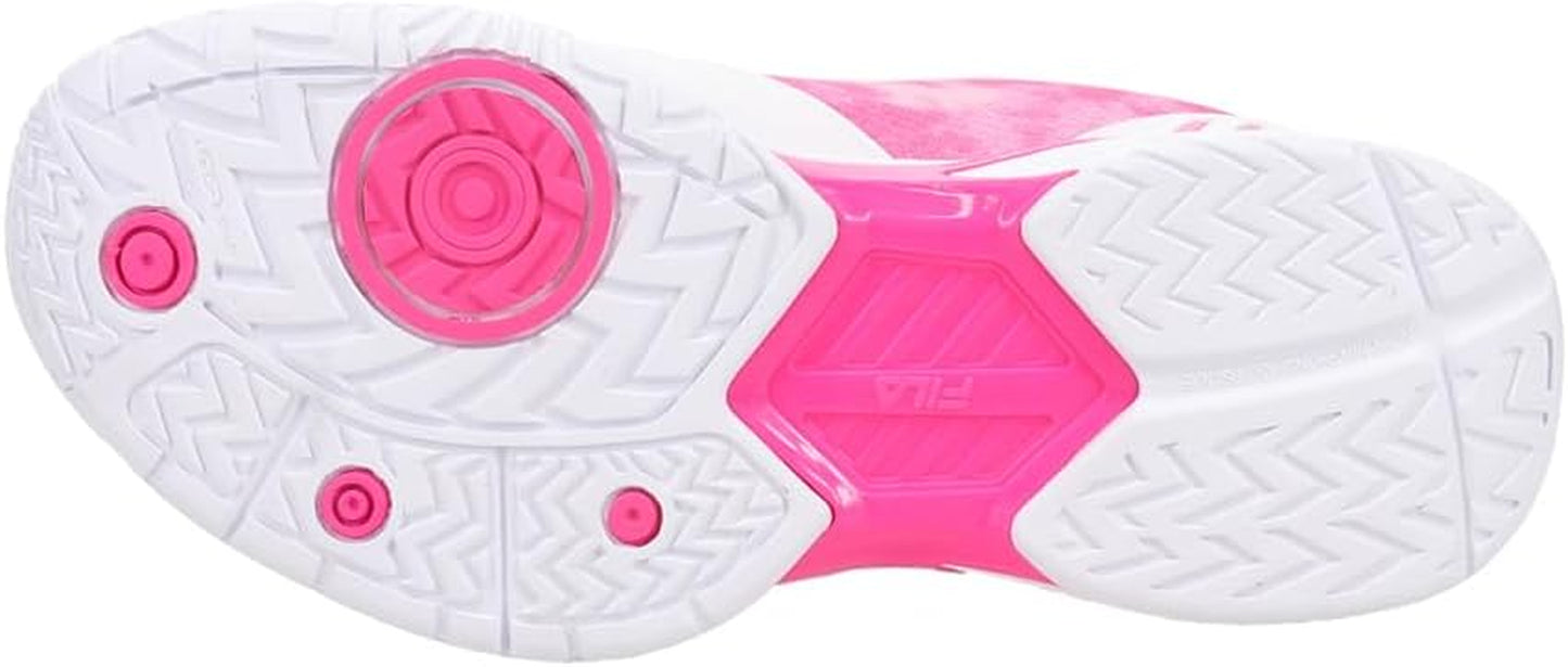 Volley Zone Tie Dye Womens Pickleball Shoe Pink Glo/White/Metallic Silver