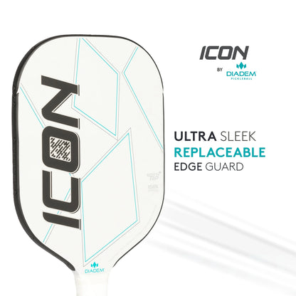 Icon Pickleball Paddle,Liteweight Carbon Fiber in Black,7.7Oz