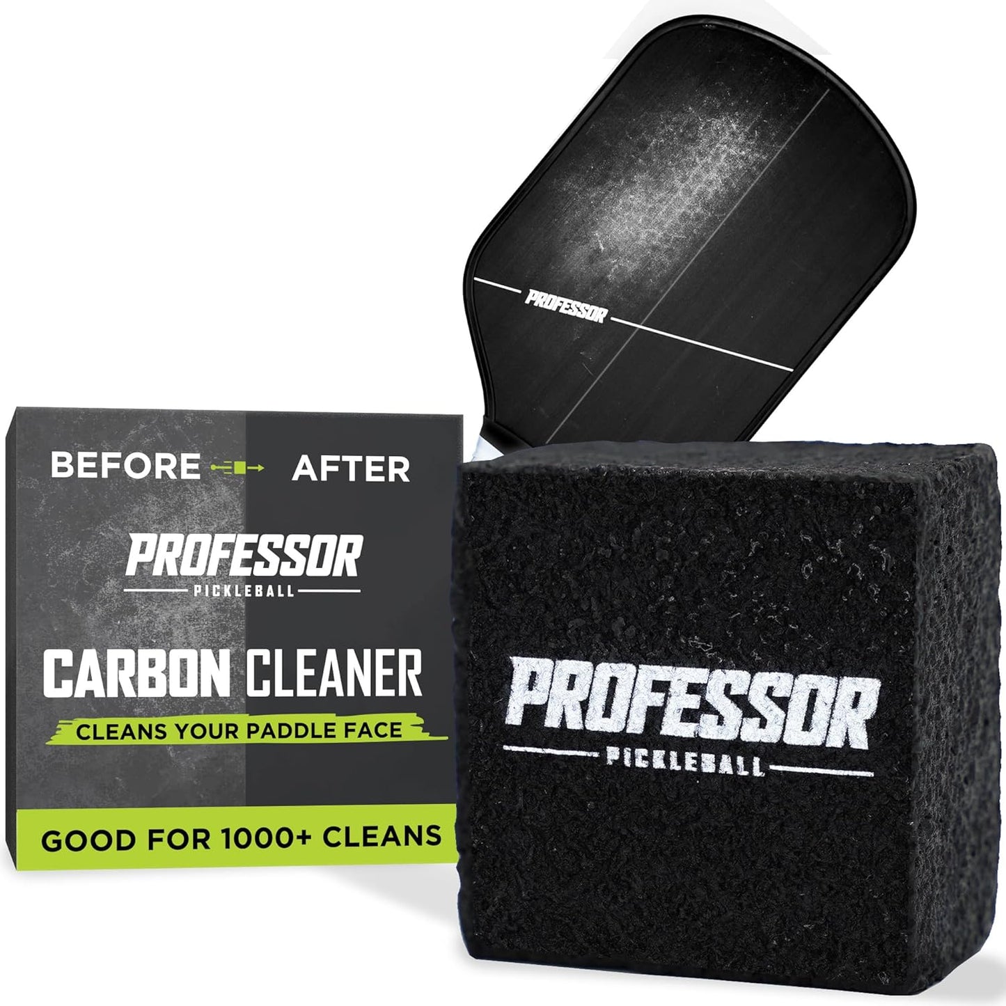 - Carbon Cleaner, Premium Pickleball Paddle Eraser for Raw Carbon Fiber Paddles, Effortless Residue Removal, Quick & Effective, Eliminates Ball Residue, Dirt, Scratches