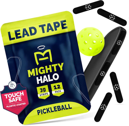 High-Performance Lead Tape for Pickleball Paddles | 12 Pack | Touch-Safe Pre-Cut Black Adhesive Strips (3G Each) | the Ultimate Paddle Accessory