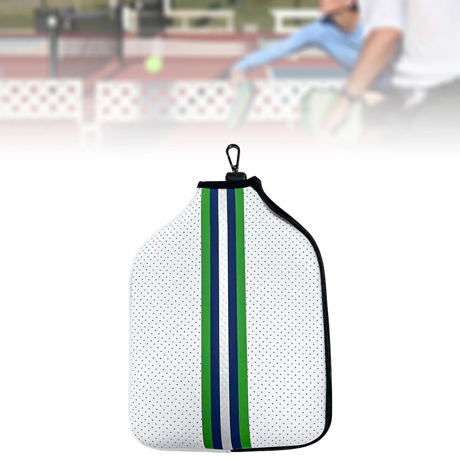 Neoprene Paddle Cover Racket Sleeve, Protective Pouch, Storage Carrier with Storage Pocket Pickleball Head Cover White