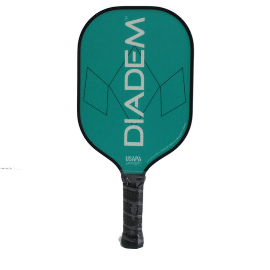 Diadem Riptide Composite Performance Pickleball Paddle | Dense Polymer Honeycomb Core | Extra Spin Playing Surface | Lightweight | Teal