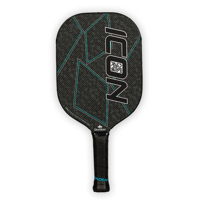 Icon Pickleball Paddle,Liteweight Carbon Fiber in Black,7.7Oz