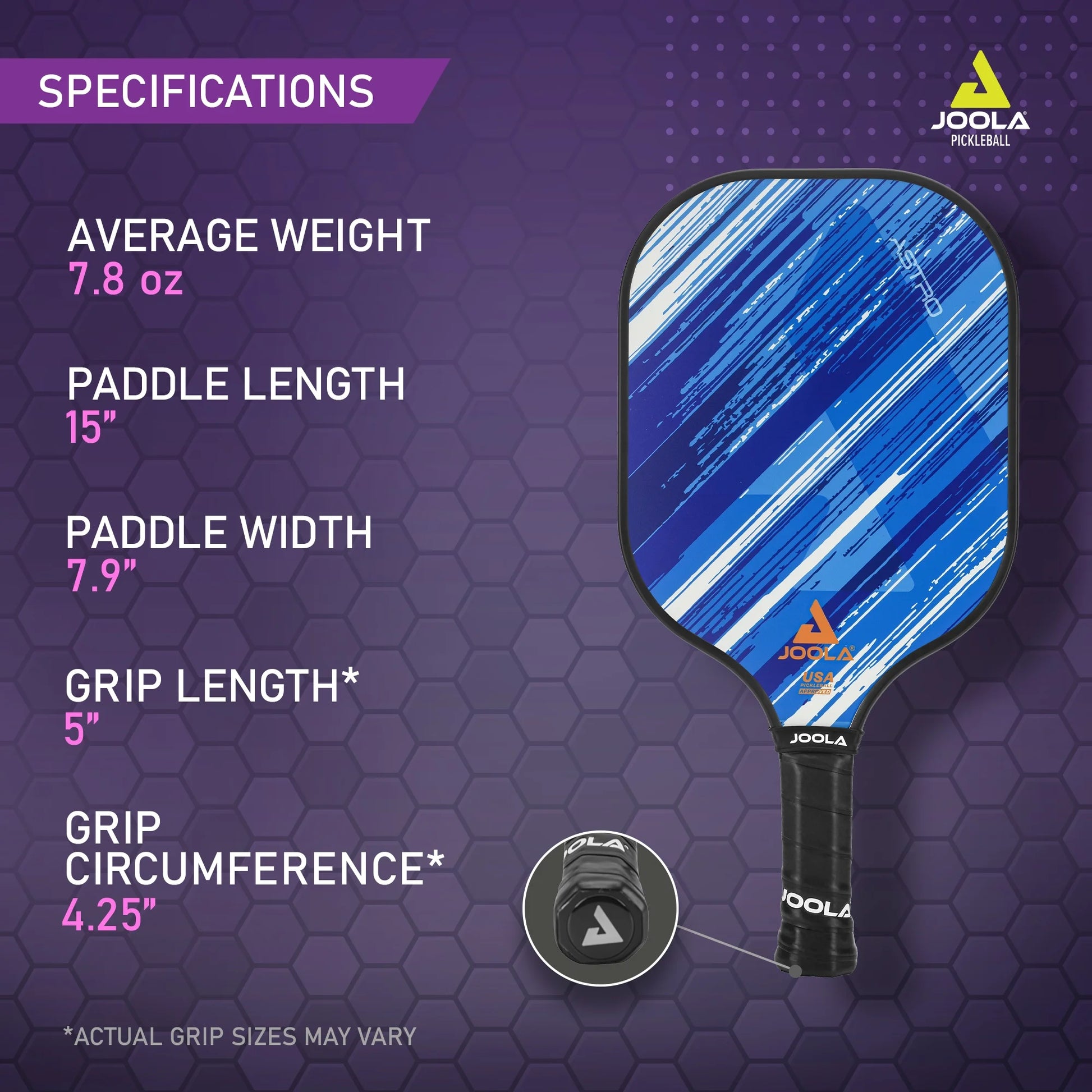 Astro Fiberglass Pickleball Paddle for Intermediate and Beginner Players, Blue