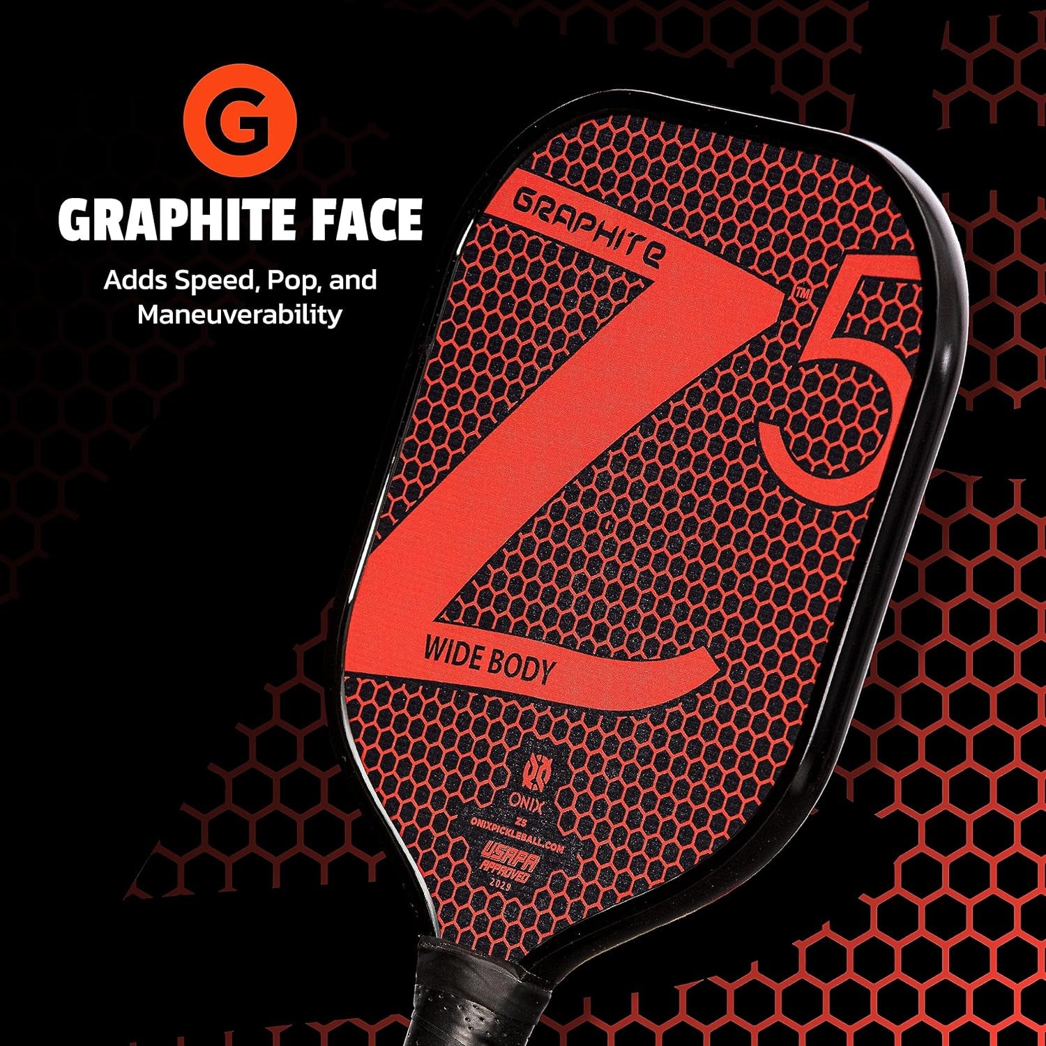 Graphite MOD Z5 Graphite Carbon Fiber Pickleball Paddles with Cushion Comfort Pickleball Paddle Grip