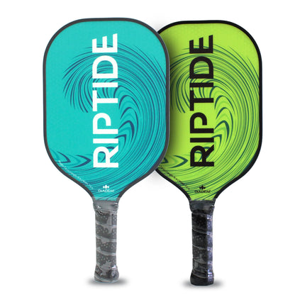 Diadem Riptide Composite Performance Pickleball Paddle | Dense Polymer Honeycomb Core | Extra Spin Playing Surface | Lightweight | Electric Yellow