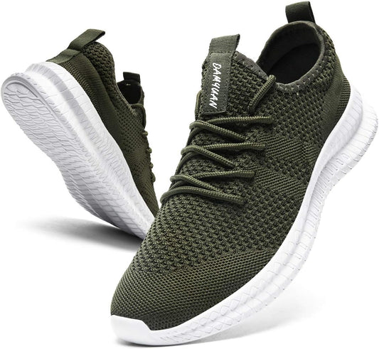 Men Running Shoes Men Casual Breathable Walking Shoes Sport Athletic Sneakers Gym Tennis Slip on Comfortable Lightweight Shoes