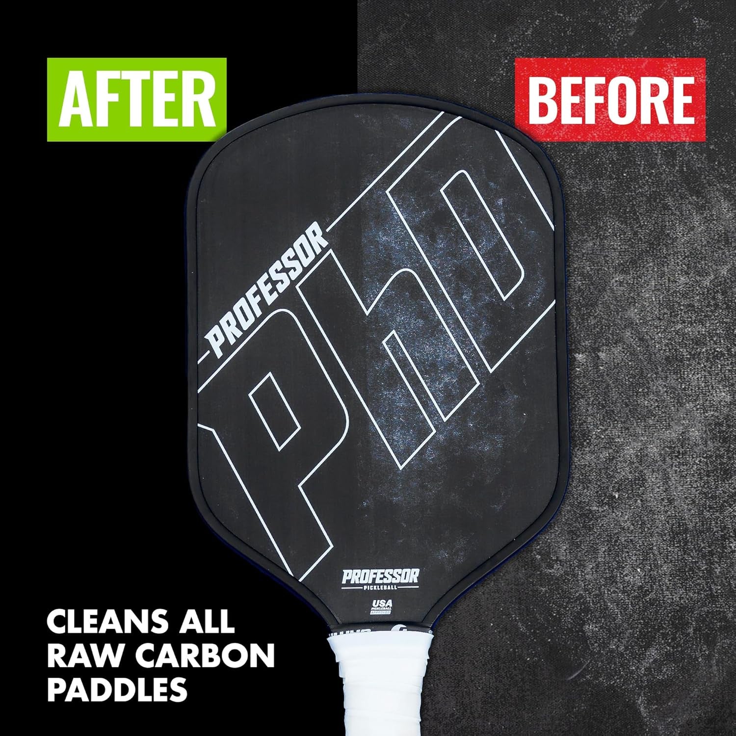 - Carbon Cleaner, Premium Pickleball Paddle Eraser for Raw Carbon Fiber Paddles, Effortless Residue Removal, Quick & Effective, Eliminates Ball Residue, Dirt, Scratches