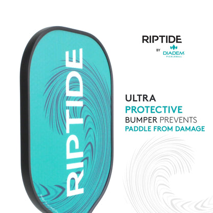 Diadem Riptide Composite Performance Pickleball Paddle | Dense Polymer Honeycomb Core | Extra Spin Playing Surface | Lightweight | Electric Yellow